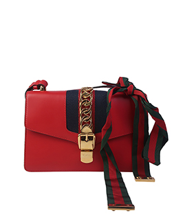 Sylvie Shoulder Bag, Leather, Red, 421882 493075, 2